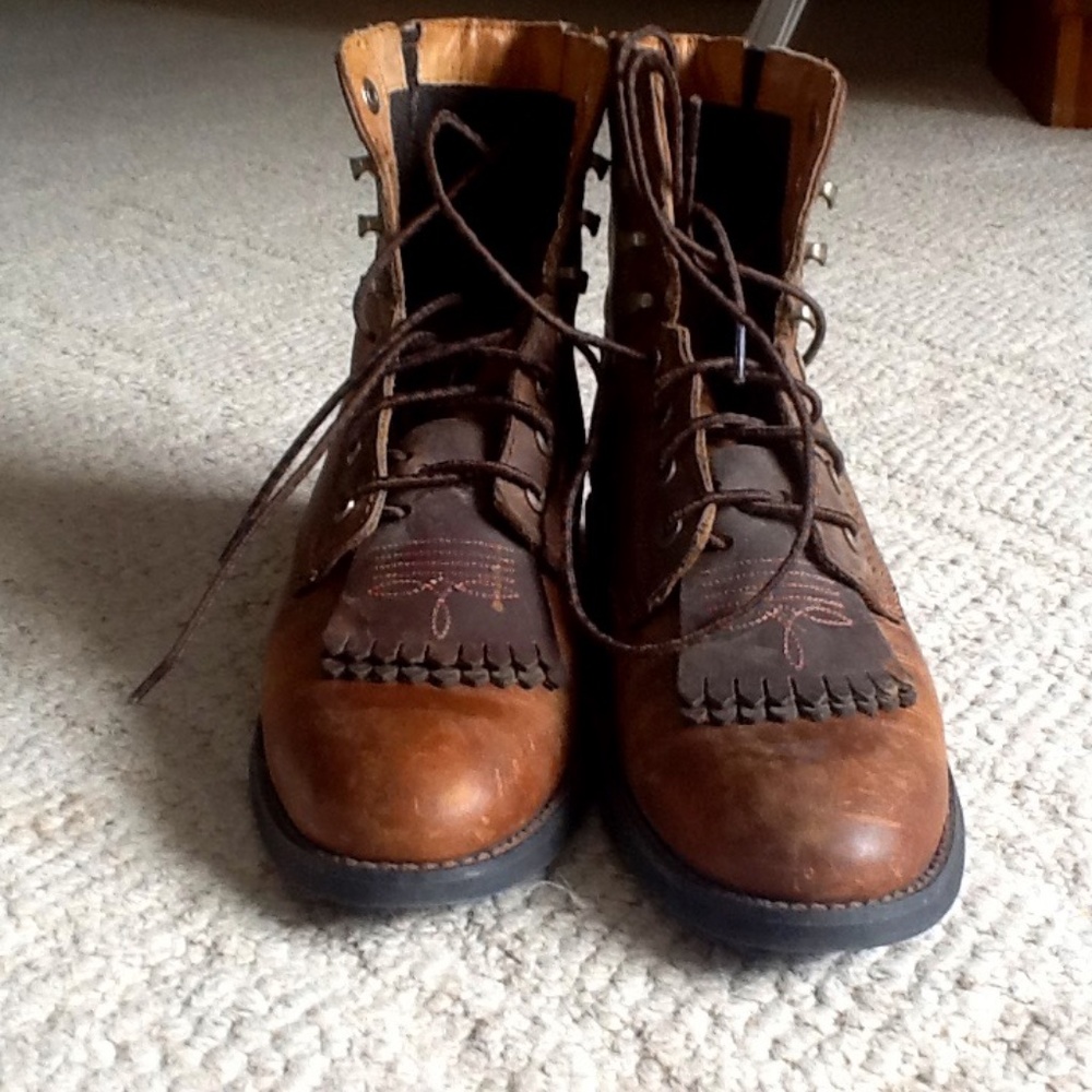 Brown Leather Women's Boots - Picture 1 of 3